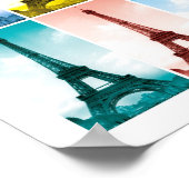 Eiffel Tower Paris Frankreich Pop Art Poster (Ecke)