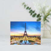 Eiffel Tower | Paris Frankreich Postkarte (Stehend Vorderseite)