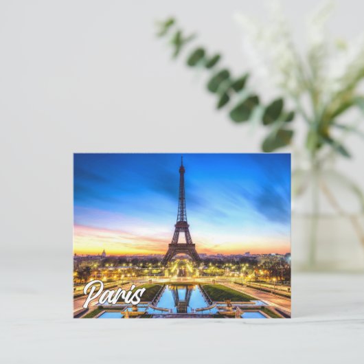 Eiffel Tower | Paris Frankreich Postkarte (Stehend Vorderseite)