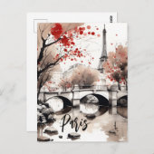 Eiffel Tower Paris Frankreich Postkarte (Vorne/Hinten)