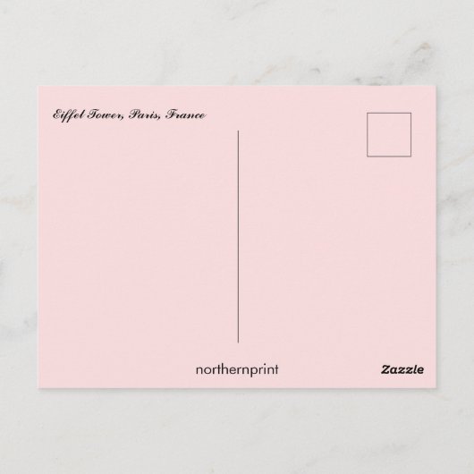 Eiffel Tower Paris Frankreich Postkarte (Rückseite)