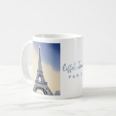 Eiffel Tower Paris Frankreich Sehenswürdigkeit Kaffeetasse (Vorderseite Links)