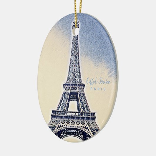 Eiffel Tower Paris Frankreich Sehenswürdigkeit Keramik Ornament (Links)