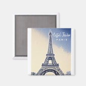 Eiffel Tower Paris Frankreich Sehenswürdigkeit Magnet (Vorderseite/Rückseite)