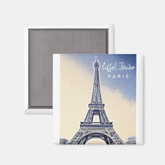 Eiffel Tower Paris Frankreich Sehenswürdigkeit Magnet (Vorderseite/Rückseite)