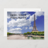 Eiffel Tower Paris Frankreich Seine Postkarte (Vorne/Hinten)