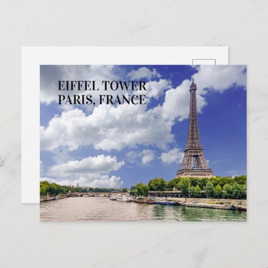 Eiffel Tower Paris Frankreich Seine Postkarte (Vorne/Hinten)