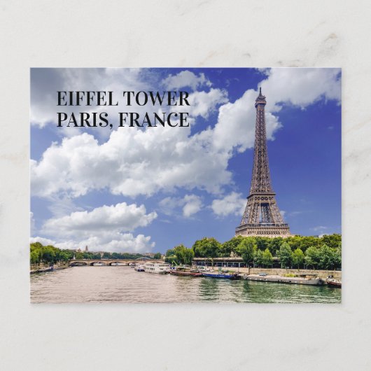 Eiffel Tower Paris Frankreich Seine Postkarte (Vorderseite)