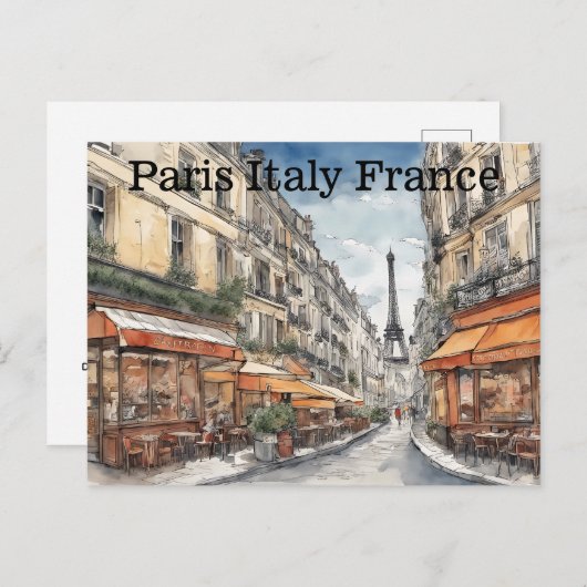 Eiffel Tower Paris Frankreich Stadt Szene Postkarte (Vorne/Hinten)