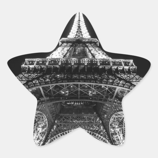 Eiffel Tower Paris Frankreich Stern-Aufkleber (Vorderseite)