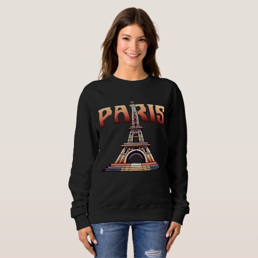 Eiffel Tower Paris Frankreich Sweatshirt (Vorne ganz)