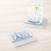 Eiffel Tower Paris Frankreich Untersetzer (Schrägansicht)