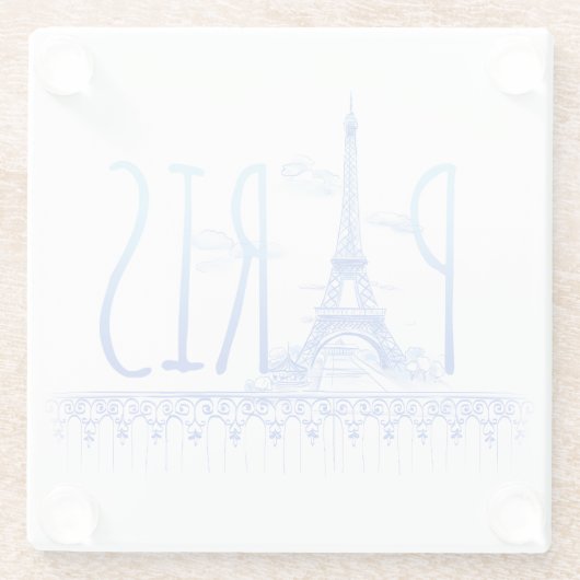 Eiffel Tower Paris Frankreich Untersetzer (Rückseite)