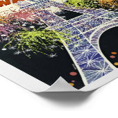 Eiffel Tower Paris Frankreich Vintage Travel Poste Poster (Ecke)