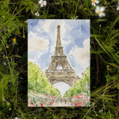 Eiffel Tower Paris Frankreich Wasserfarbe Einladung