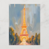 Eiffel Tower Paris Frankreich Wasserfarbe Postkarte (Vorderseite)