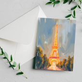 Eiffel Tower Paris Frankreich Wasserfarbe Postkarte