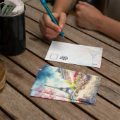 Eiffel Tower Paris Frankreich Wasserfarben Postkar Einladung