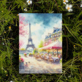 Eiffel Tower Paris Frankreich Wasserfarben Postkar Einladung