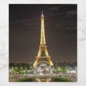 Eiffel Tower Paris Frankreich Weinetikett (Einzelnes Label)