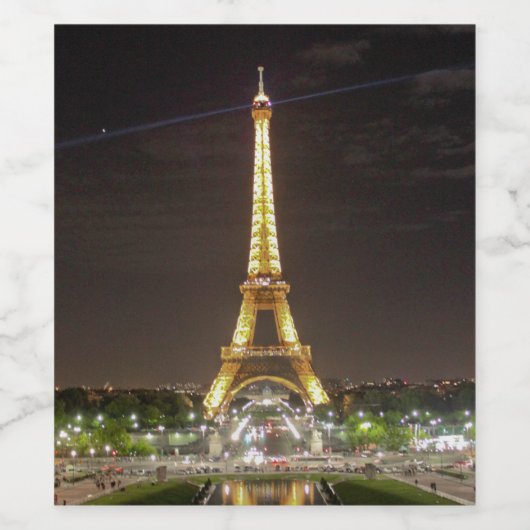 Eiffel Tower Paris Frankreich Weinetikett (Einzelnes Label)