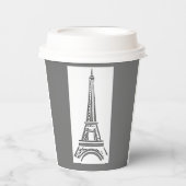Eiffel Tower Paris French Pappbecher (Vorderseite)