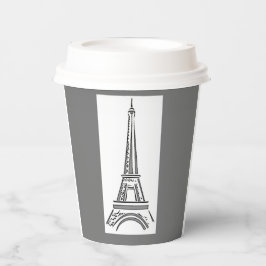 Eiffel Tower Paris French Pappbecher