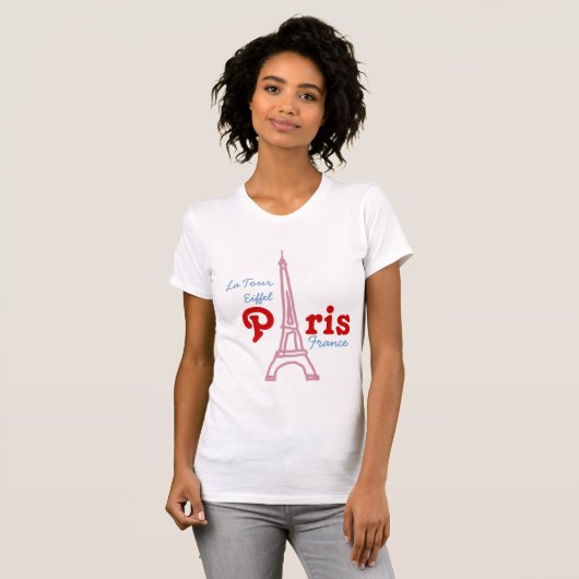 Eiffel Tower Paris für T-Shirt (Vorne ganz)