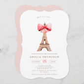 Eiffel Tower Paris Geburtstagsparty Einladung (Vorne/Hinten)