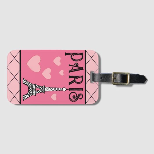 Eiffel Tower Paris Gepäck Gepäckanhänger (Vorderseite (Horizontal))