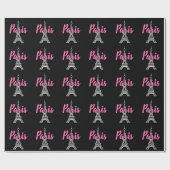 Eiffel Tower Paris Geschenkpapier (Flach)