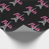 Eiffel Tower Paris Geschenkpapier (Ecke)