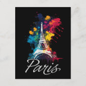 Eiffel Tower Paris Girls Reisen Begleitkarte (Rückseite)