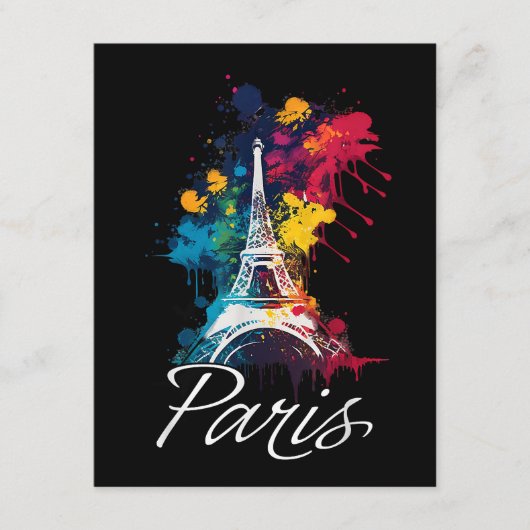 Eiffel Tower Paris Girls Reisen Begleitkarte (Vorderseite)