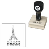 Eiffel Tower Paris Gummistempel (Stempel)
