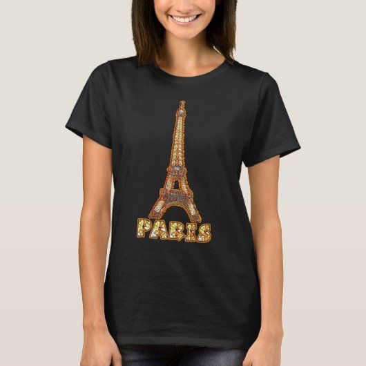 EIFFEL TOWER-PARIS-Hartglas T-Shirt (Vorderseite)