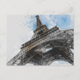 Eiffel Tower Paris Holiday Postcard Landschaftlich Feiertagspostkarte