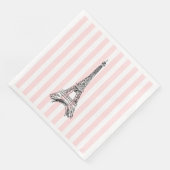Eiffel Tower Paris Illustration Napkins Serviette (Ecke)