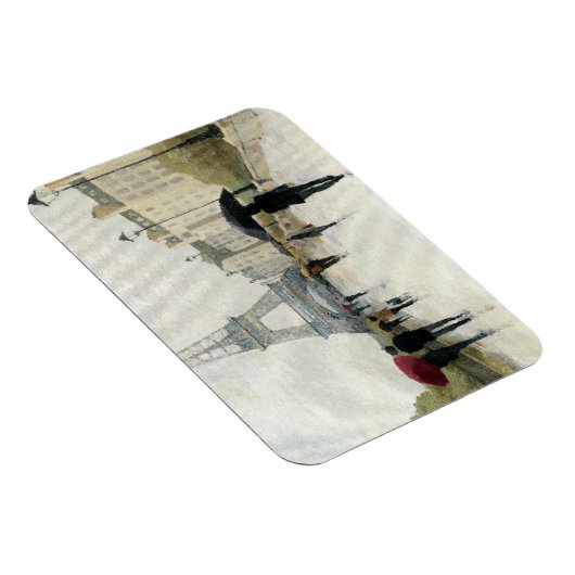 Eiffel Tower | Paris im Regen Magnet (Rechte Seite)