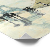 Eiffel Tower | Paris im Regen Poster (Ecke)