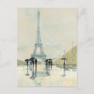 Eiffel Tower   Paris im Regen Postkarte
