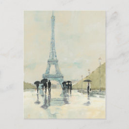 Eiffel Tower | Paris im Regen Postkarte