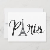 EIFFEL TOWER PARIS Klein Mitteilungskarte (Vorderseite)