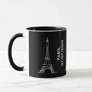 Eiffel Tower Paris Minimalistisch Line Kunstgift Tasse