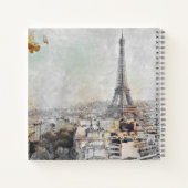 Eiffel Tower Paris Notebook - Vintage Travel Notizblock (Rückseite)