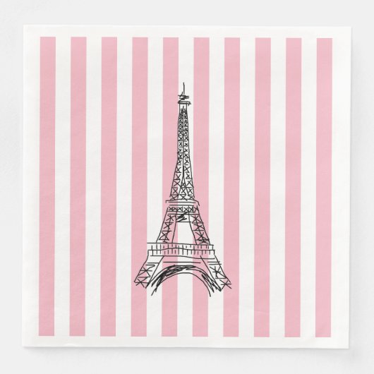 Eiffel Tower Paris Paper Napkins Serviette (Vorderseite)