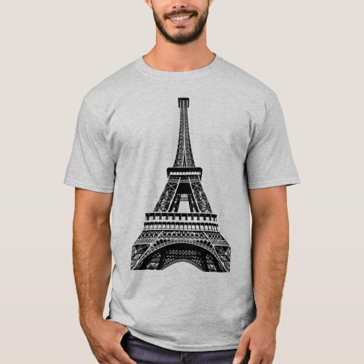 Eiffel Tower Paris Pop Art Template el Mens Modern T-Shirt (Vorderseite)