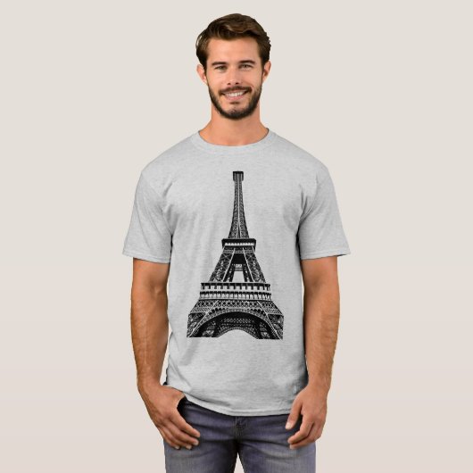 Eiffel Tower Paris Pop Art Template el Mens Modern T-Shirt (Vorne ganz)
