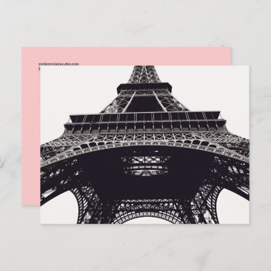 Eiffel Tower Paris Postcard Postkarte (Vorne/Hinten)