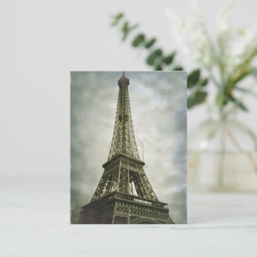 Eiffel Tower Paris Postcard Postkarte (Stehend Vorderseite)